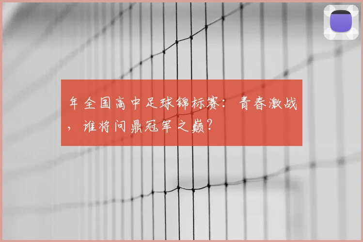 年全国高中足球锦标赛：青春激战，谁将问鼎冠军之巅？